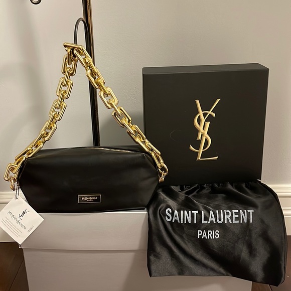 Yves Saint Laurent Handbags - YSL faux leather cosmetics pouch shoulder bag